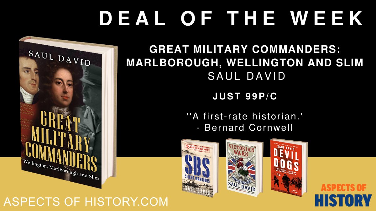 #DealoftheWeek Great Military Commanders, by @sauldavid66 Just 99p/c Marlborough, Wellington and Slim amazon.co.uk/dp/B079ZBCXS3/ Who do you consider the greatest? @HistoryInbooks #militaryhistory #historybooks #kindlecountdown