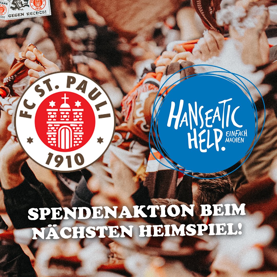 fcstpauli's tweet photo. Vor dem Heimspiel gegen Elversberg (14.4.) könnt Ihr Kleiderspenden für #HanseaticHelp und somit für bedürftige Menschen in Hamburg abgeben. Von 11:30 Uhr bis zum Anpfiff findet Ihr hierfür einen Abgabe-Stand auf dem Südkurvenvorplatz. 📍📦
#fcsp #fcspelv https://t.co/kFwh6oRcyP
