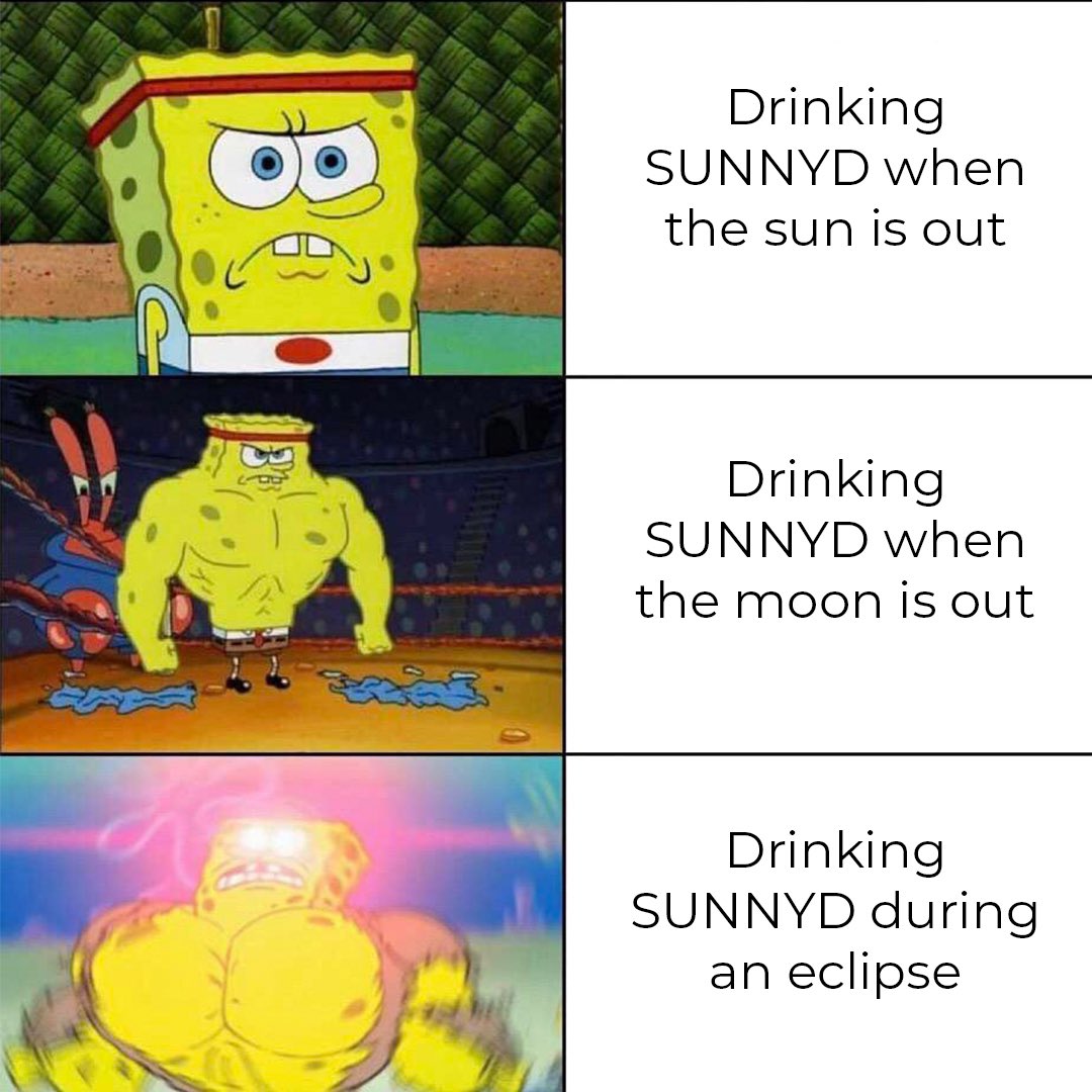 today’s eclipse is brought to you by the refreshing taste of SUNNYD