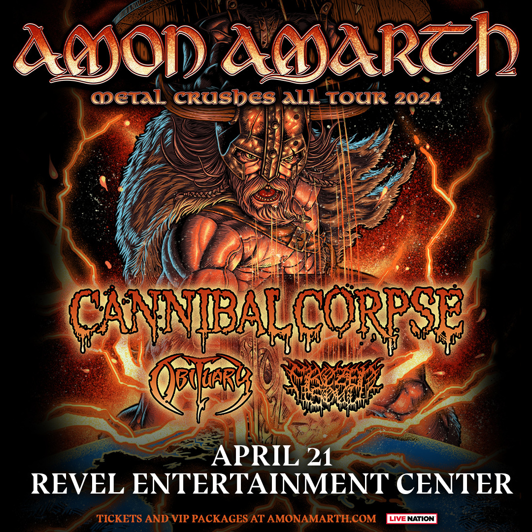 The Amon Amarth Metal Crushes All Tour is headed to ABQ on April 21st at Revel ABQ 🔥Featuring Cannibal Corpse, Obituary, Frozen Soul! This will be a show you don't want to miss! 💯

Tickets here 🎟️ prekindle.com/event/95318-am…