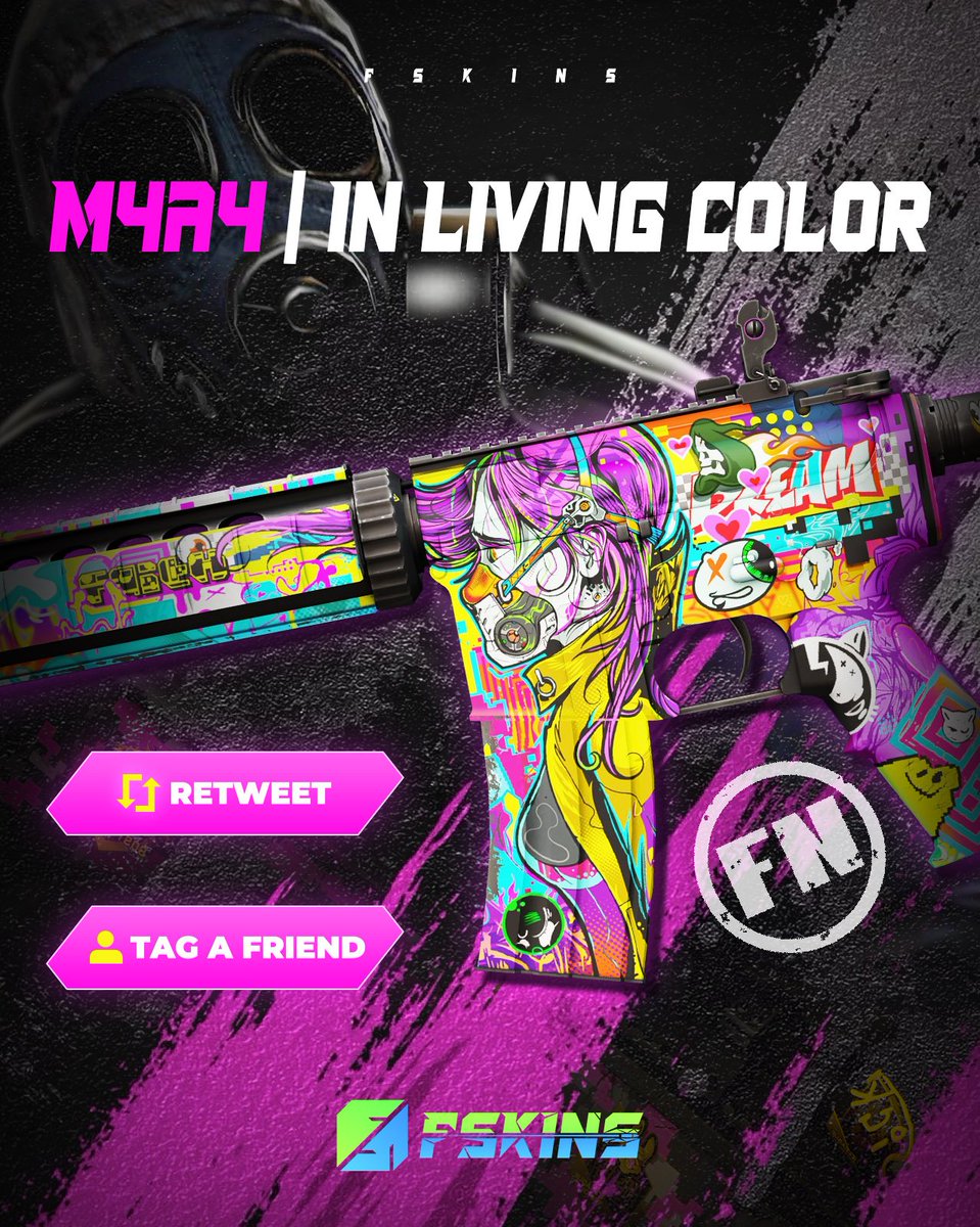 🔥 CS2 GIVEAWAY 🔥

🎁 M4A4 | In Living Color ($40)

➡️ TO ENTER:

✅ Follow me & @FskinsCSGO2
✅ Retweet
✅ Tag a friend

⏰ Giveaway ends in 5 days!

#CS2 #CS2Giveaway #CS2Giveaways