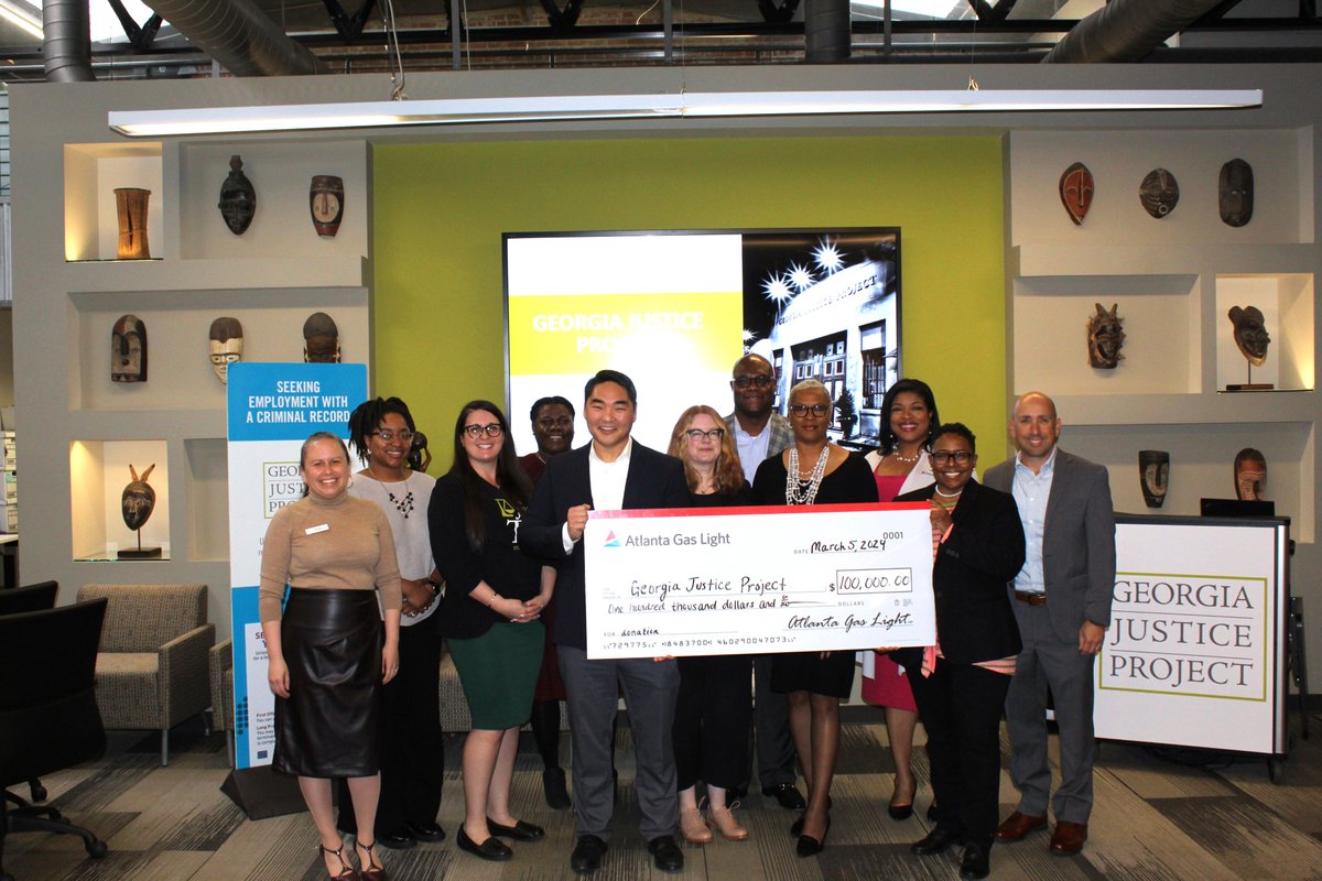 We are so appreciative of <a href="/atlantagaslight/">Atlanta Gas Light</a> and their contribution to GJP. Together we’re working to ensure there’s a second chance for more Georgians who are affected by the criminal legal system.