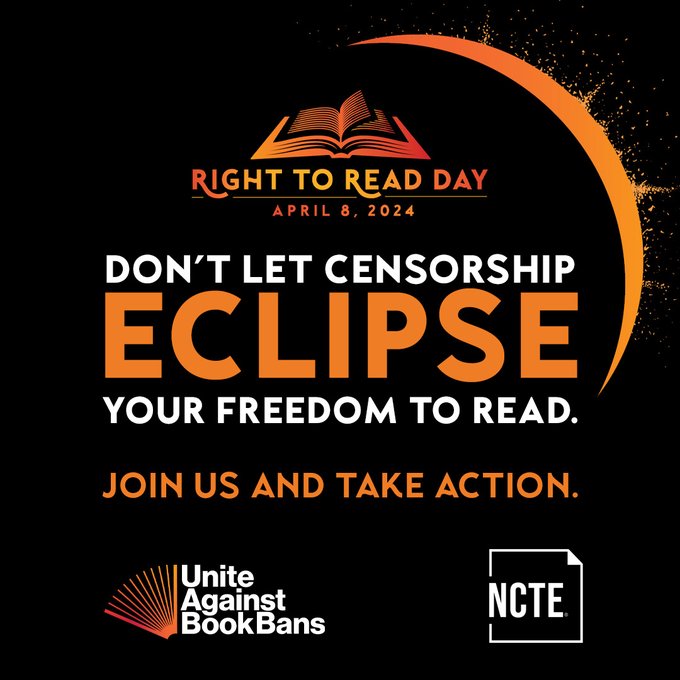 It's #RightToReadDay! Celebrate your #FreedomToRead! Protect your students' and school community members' #FirstAmendment rights. #UniteAgainstBookBans & #NCTE team up to #StopCensorship Sign the form to send a message to your U.S. Congresspersons! #aasl uniteagainstbookbans.org/right-to-read-…