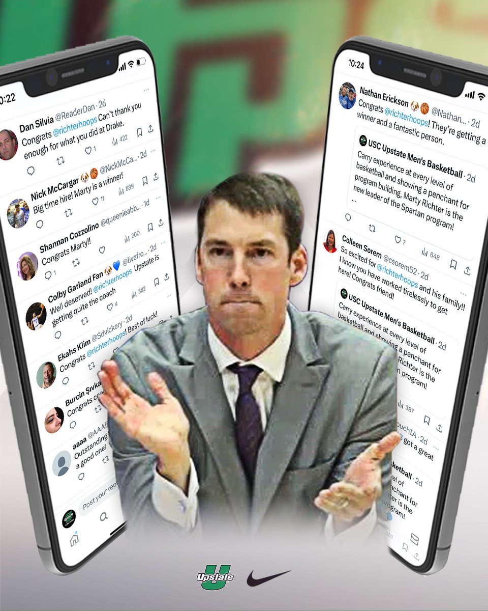 Marty Richter — the talk of the town 🗣️🏙️ Social media was alive all weekend with excitement about our new head man. #SpartanArmy⚔️