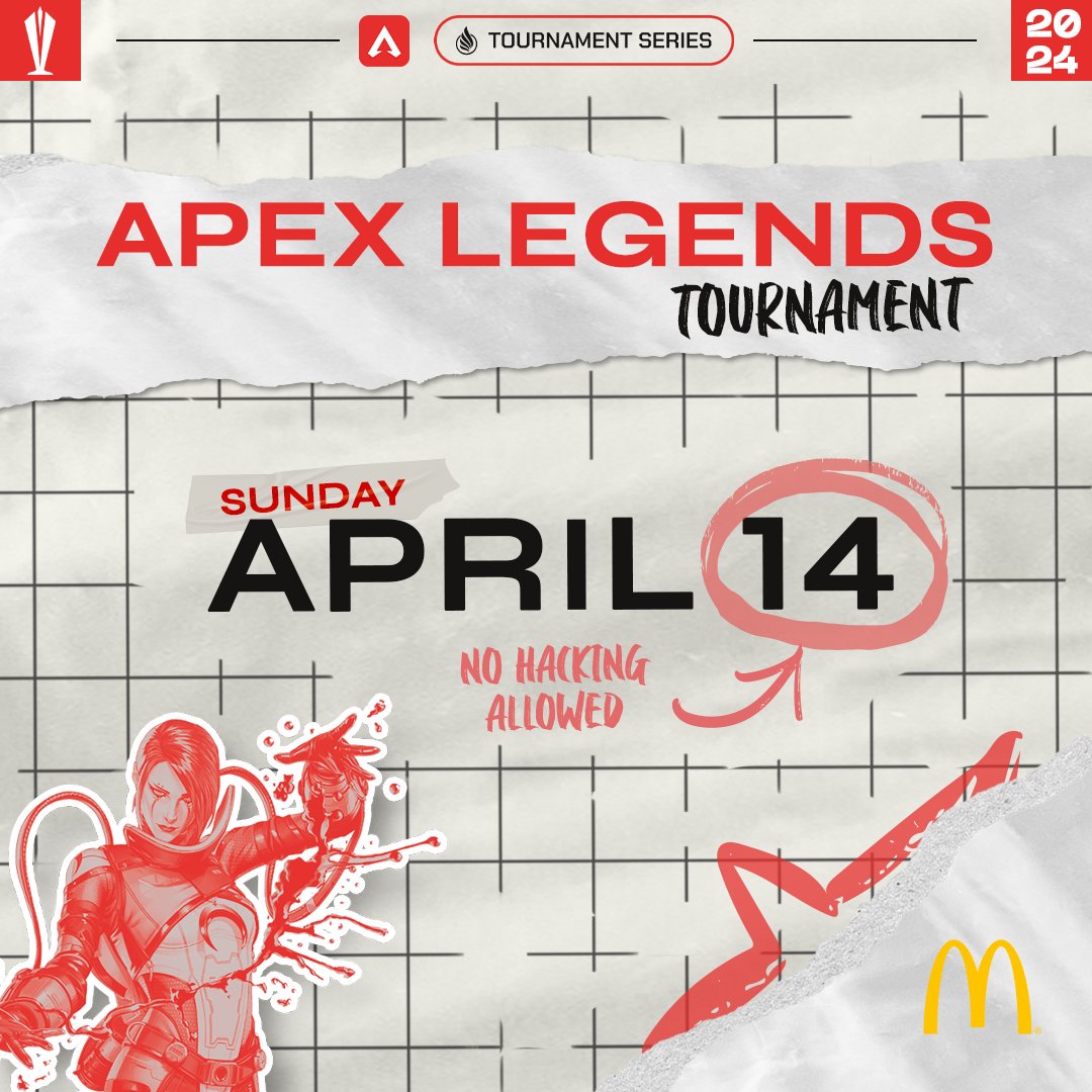 Sign up now for our Apex Legends tournament and show them who's the APEX Predator among the BSL Students! 🏆 📅 Date: April 14 💰 Prizes: College Coins and TS Points 🤑 BONUS Prize: Unlocks with 8 Entries! For more info and to sign up: bit.ly/4cRyH4v