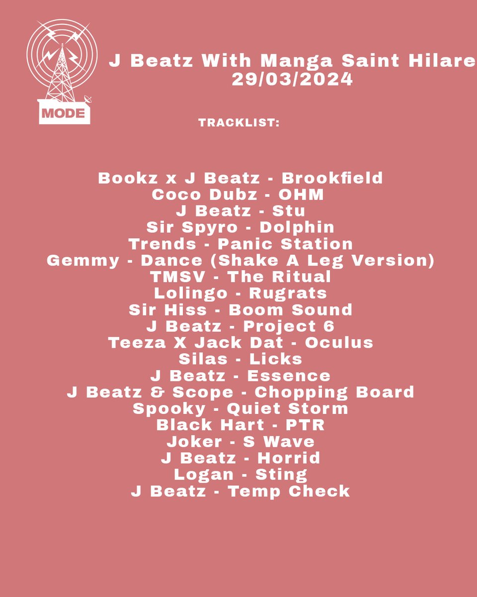 J Beatz (@jbeatzmusic) on Twitter photo My latest show on <a href="/Moderadiolondon/">Mode London</a> Feat. <a href="/MangaStHilare/">Manga Saint Hilare</a> is up now
Mixcloud - mixcloud.com/modelondon/290…
Transistor - share.transistor.fm/s/cbab9388
Google Podcasts - podcasts.google.com/feed/aHR0cHM6L… My latest show on <a href="/Moderadiolondon/">Mode London</a> Feat. <a href="/MangaStHilare/">Manga Saint Hilare</a> is up now
Mixcloud - mixcloud.com/modelondon/290…
Transistor - share.transistor.fm/s/cbab9388
Google Podcasts - podcasts.google.com/feed/aHR0cHM6L…