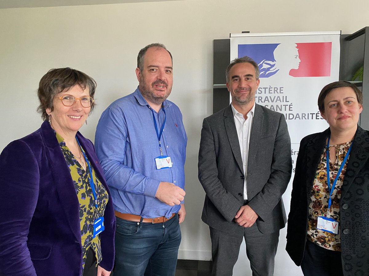 Rencontre avec <a href="/J_MArvier/">Jerôme Marchand-Arvier</a>  Délégué Général à l’Emploi et à la Formation Professionnelle (DGEFP)  , et Yohan David <a href="/yohandavidbdx/">Yohan DAVID</a> Président, Bernadette Abiven <a href="/babiv29/">Abiven Bernadette</a> Secrétaire et <a href="/BecdelievreLu/">Lucie Becdelièvre</a> Lucie Becdelièvre Déléguée Générale <a href="/AVEmploi/">ALLIANCE VILLEMPLOI</a> <a href="/Travail_Gouv/">Ministère du Travail</a>