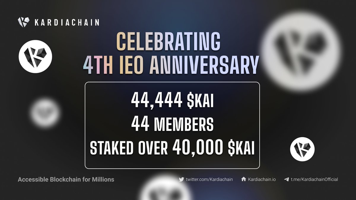 Hey Kaisers,

It’s the month of April, and we are celebrating the 4th anniversary of KardiaChain #IEO. What a journey it has been since 2020-2024!

After many challenges and renovations, we would love to celebrate this meaningful, memorable moment with you, our dedicated House of