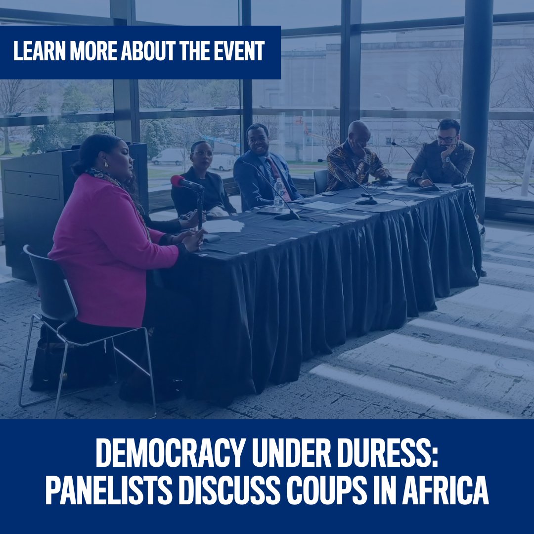 Government, policy & scholarly experts came together to discuss a recent UNDP report, “Soldiers and Citizens: Military Coups and the Need for Democratic Renewal in Africa,” at #HopkinsBloombergCenter. Hear their thoughts on what actions could help here: bit.ly/3PQoKKY