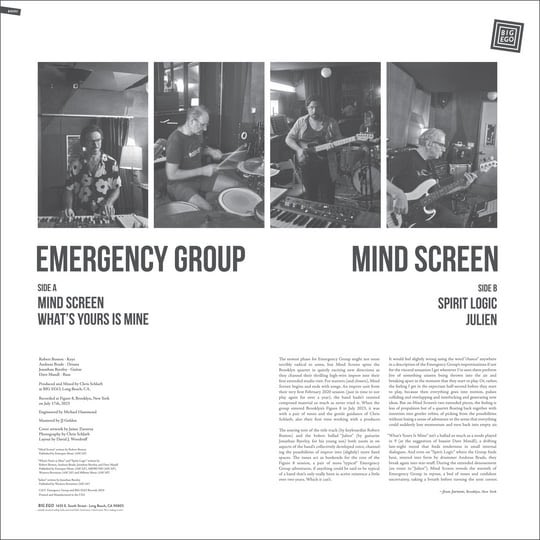 Excited to announce the release of the new album by Emergency Group, an LP also available as a digital download. It was produced by Chris Schlarb (@schlarb) w/liner notes by Jesse Jarnow (@bourgwick). Pre-order it and hear a sample here: emergencygroup.bandcamp.com/album/mind-scr… @EEmergencyGroup