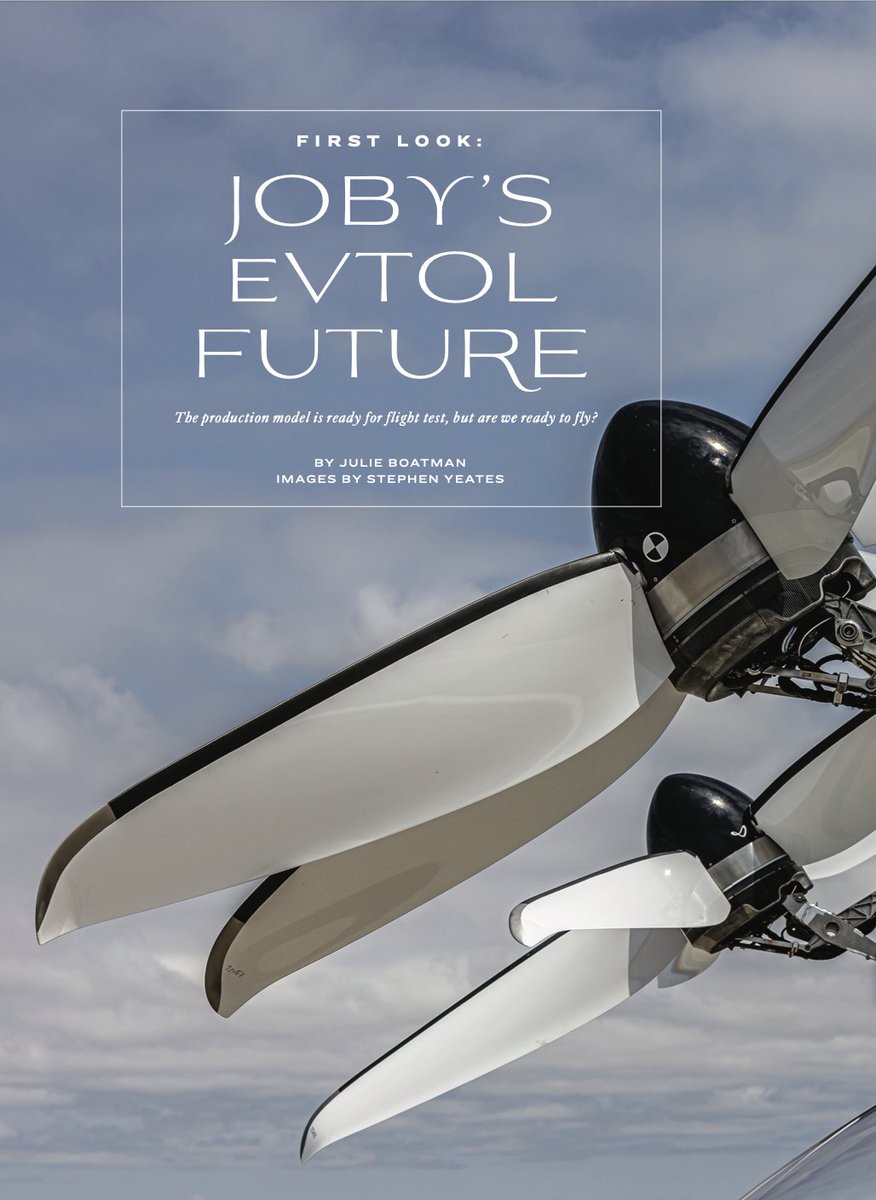 “Joby Aviation glows with the shining health of an organization led by a vision drawn from childhood dreams,” writes @julieinthesky. Pick up the March issue of @FlyingMagazine to read the cover story on our aircraft, manufacturing and the future of air travel.