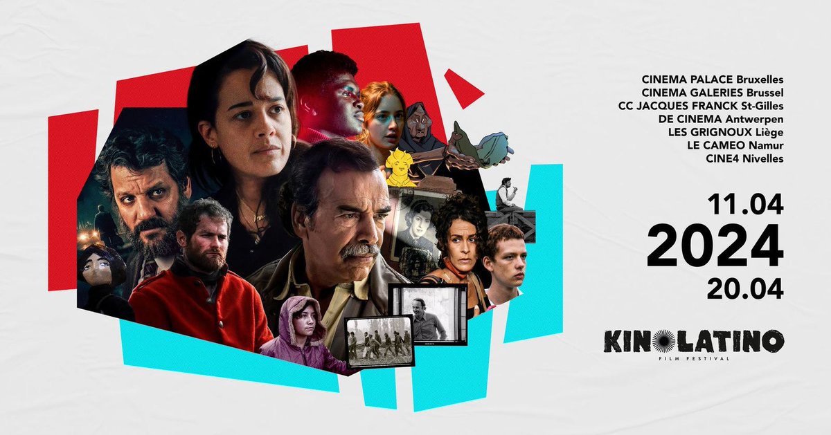 Entre el 11 y el 20 de abril de 2024, tendrás oportunidad de ver lo mejor del cine latinoamericano en diferentes ciudades de Bélgica 🇧🇪 durante la II versión del Festival #KINOLATINO 📽️ Conoce el programa completo en el enlace: kinolatino.be/le-programme/