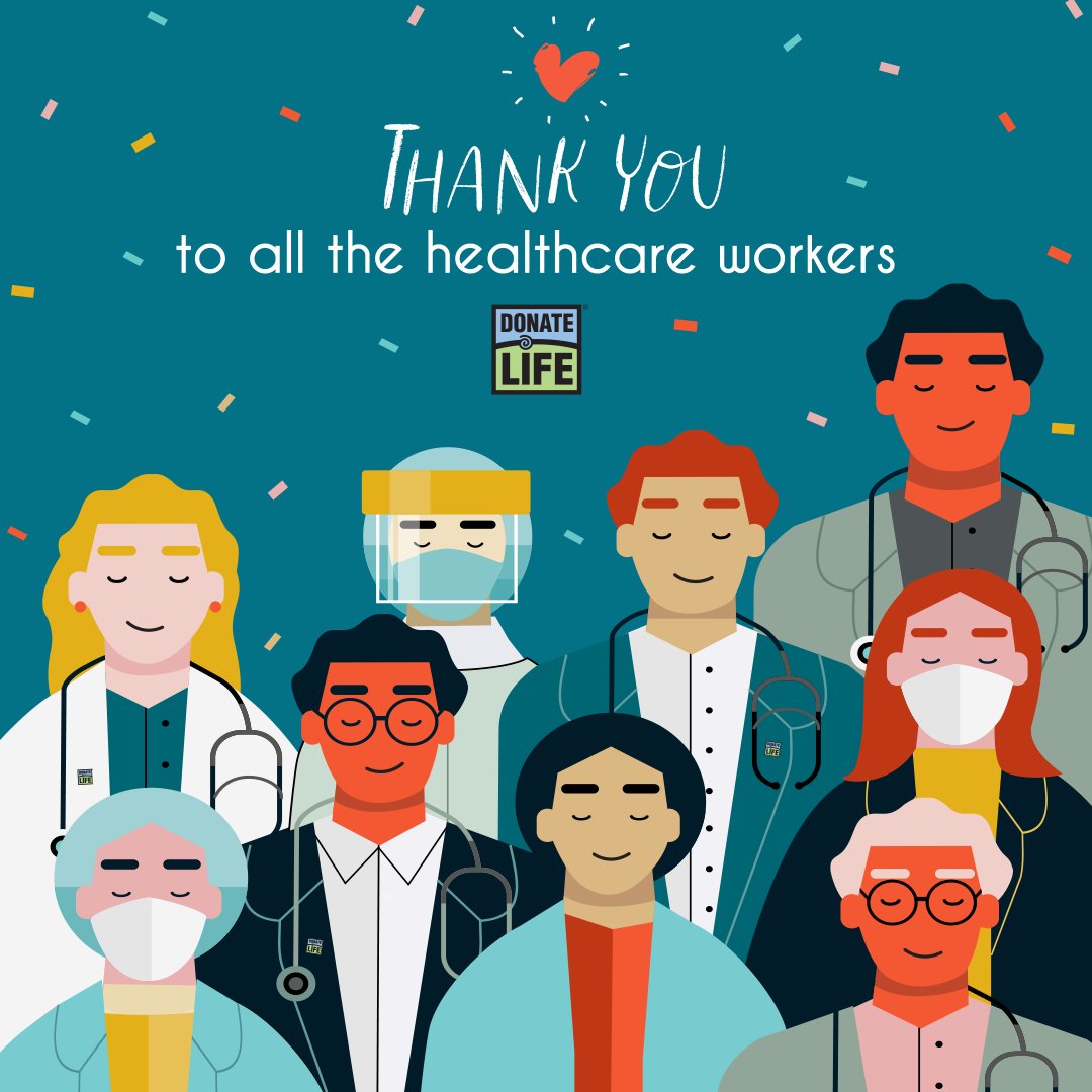 It takes an incredible network of people to make donation and transplantation possible. To all the healthcare heroes working tirelessly to save lives through organ, eye and tissue donation and transplantation, today is about thanking YOU! 💙💚 #DonateLife #HealthcareHeroes #D ...