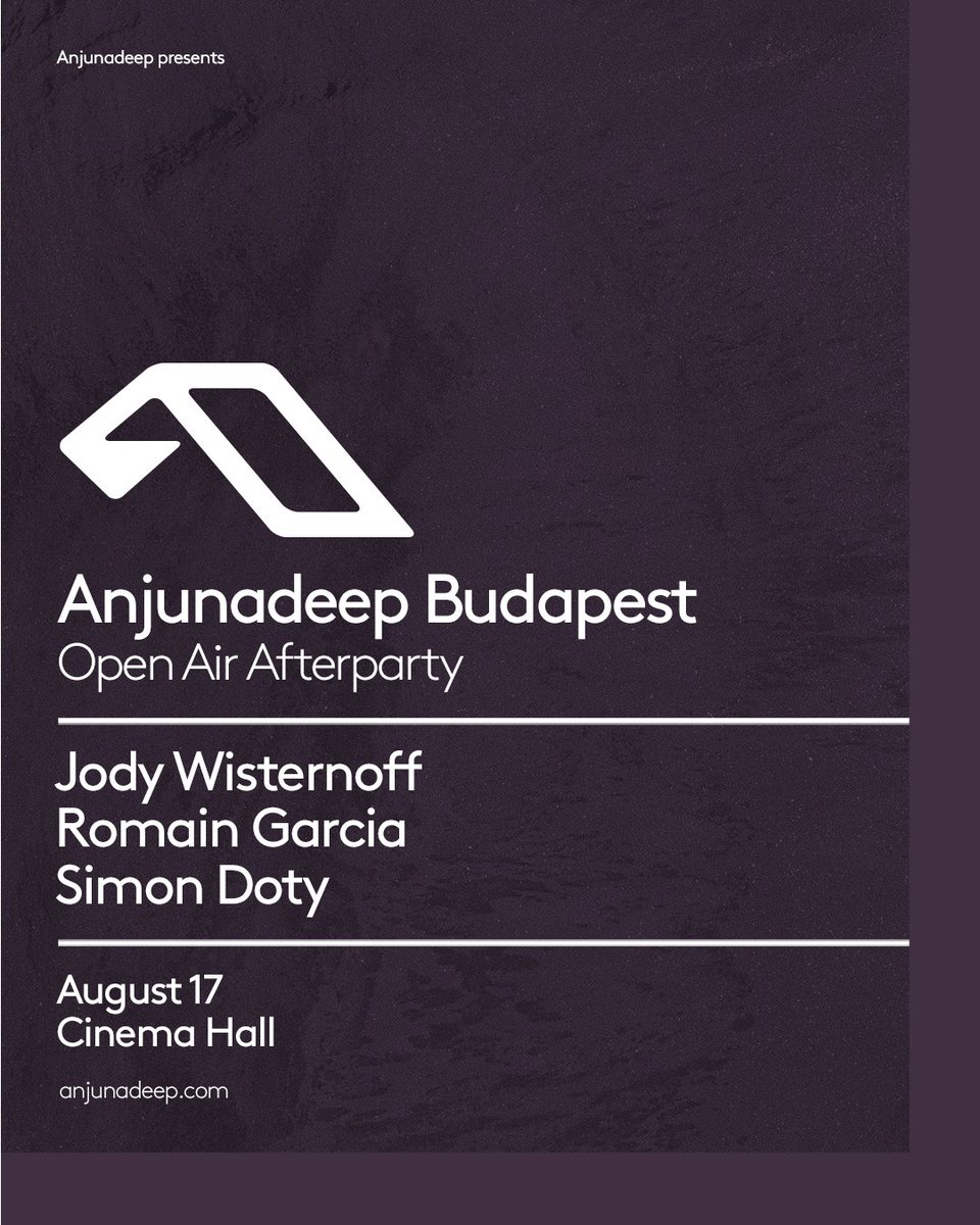 This August, Open Air touches down in Buda Castle🏰🇭🇺 Perched above the Danube river with panoramic views, this grand architectural monument will play host to an all-star lineup. Plus, our official after party at Cinema Hall! Tickets on sale now: anjunadeep.co/budapest.otw