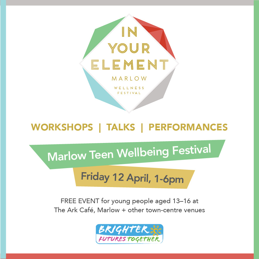 Is your 13–16-year-old looking for something new to do during the holidays? FREE Marlow Teen Wellbeing Festival on Fri 12 April from 1pm to 6pm at the Ark Café, Marlow. Find out more and book app.goodhub.com/brighter-futur… Any questions, contact hello@brighterfuturestogether.org.uk