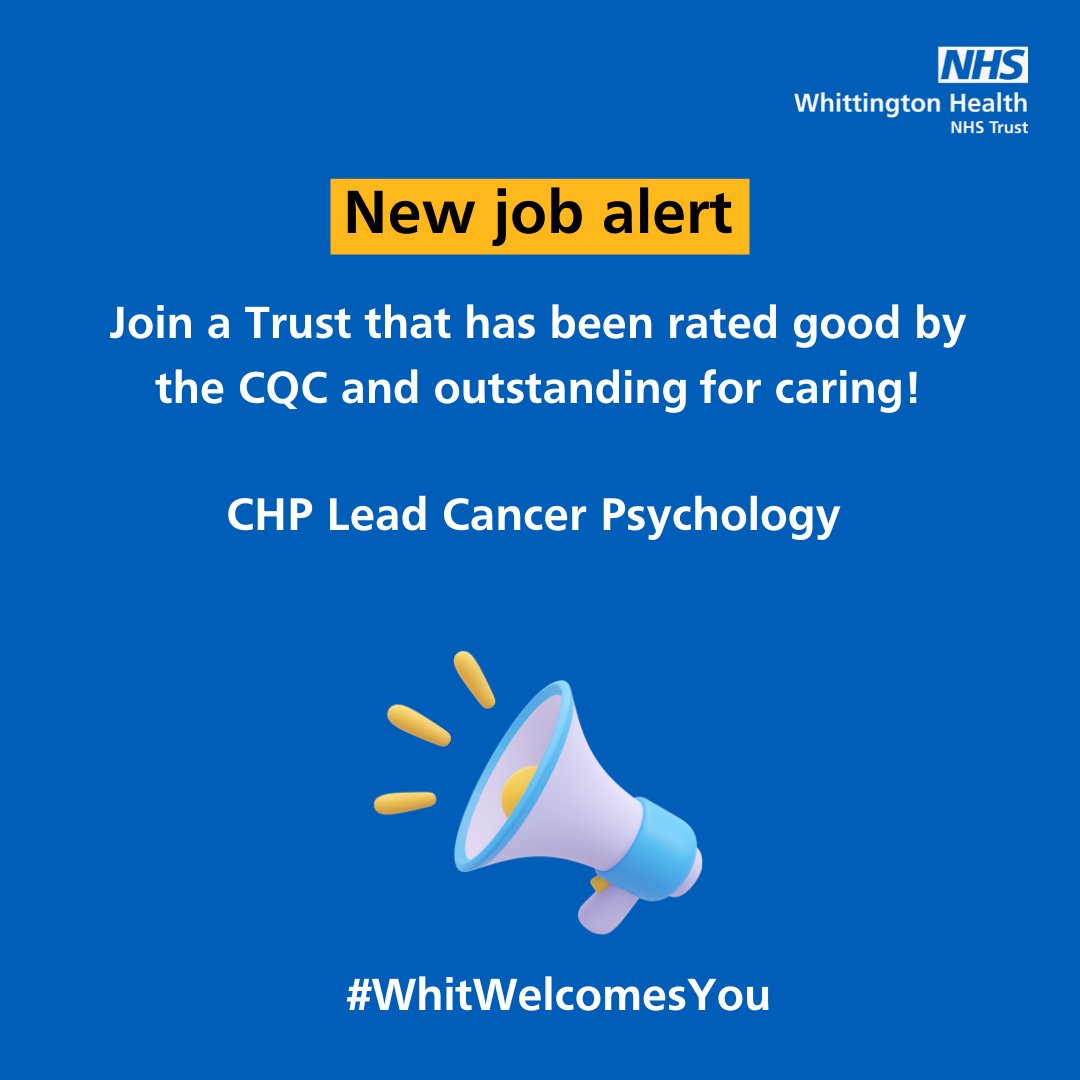 🚨 New job alert 🚨 We are hiring for a CHP Lead Cancer Psychology! Come and join a Trust that has been rated outstanding for caring in an inner London location. Click here to find out more 👉 ow.ly/r2Y650R3kGF