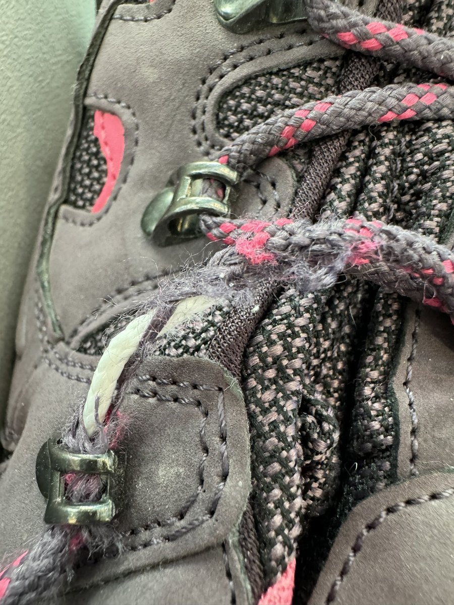 Hi @MountainWHouse - I tried DM’ing but I am not verified so I can’t. I bought these boots less than 3 months ago and the lace is already shredded. Can you please DM me as I don’t have energy to go into the store given my cancer progression and energy levels. Pics attached