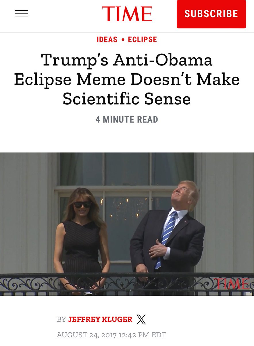 Donald Trump successfully trolled Time Magazine with Memes in both recent Solar Eclipses