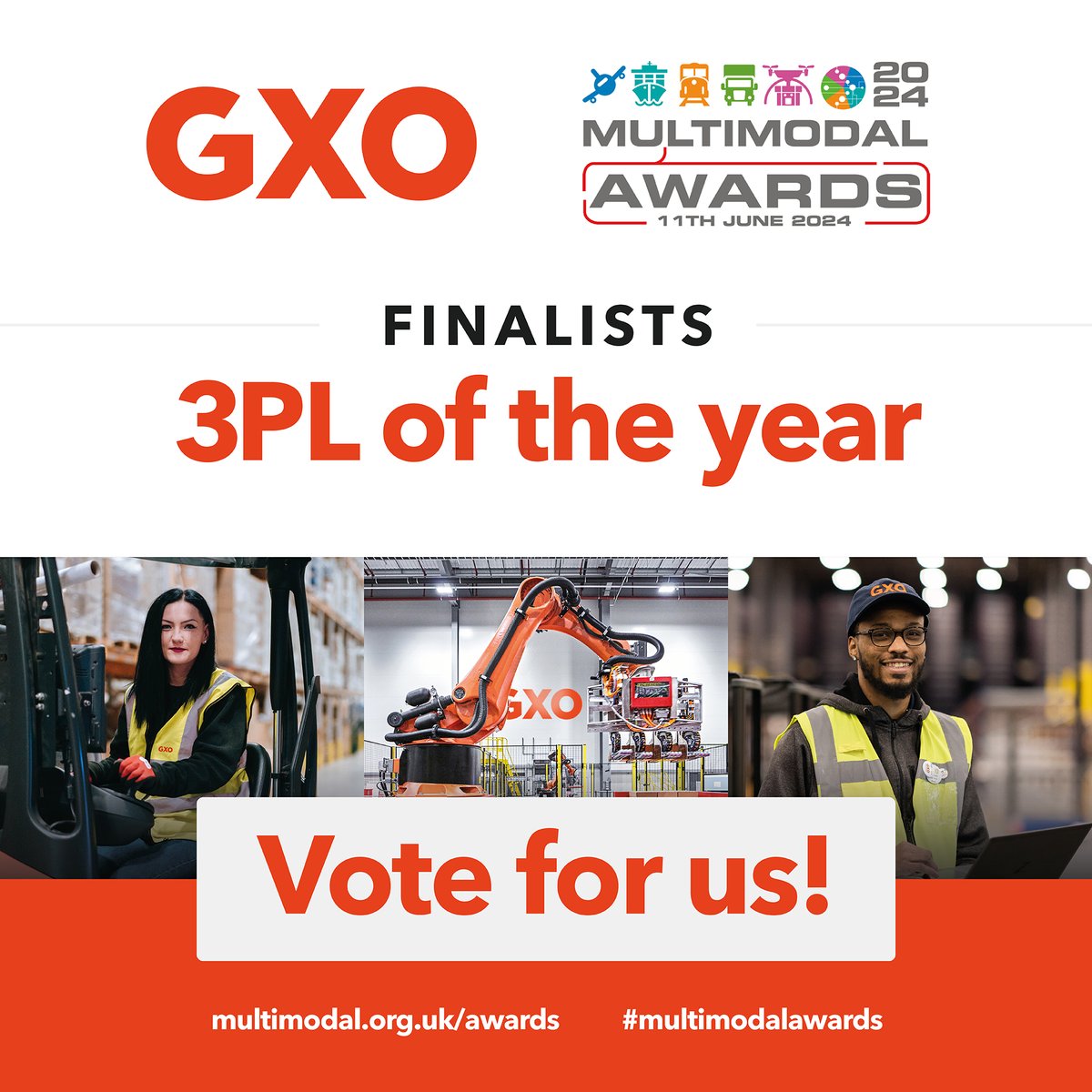 Voting is now open for the #MultimodalAwards! GXO's up for 3PL of the Year, but us #GameChangers aren't allowed to vote — it's in the hands of the wider community. There are some fantastic organizations represented, so go make your voice heard: multimodal.org.uk/awards/finalis…… 🗳️
