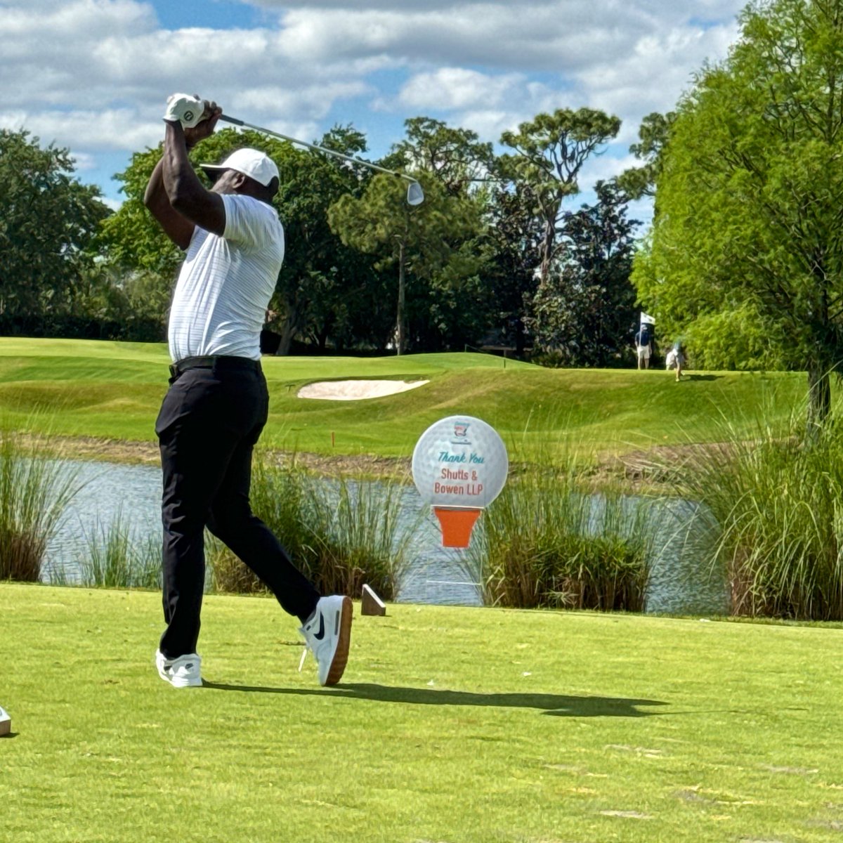 .@marshallfaulk hitting it as par as the eye can see! #DrivingImpactGolf | @AdventHealth