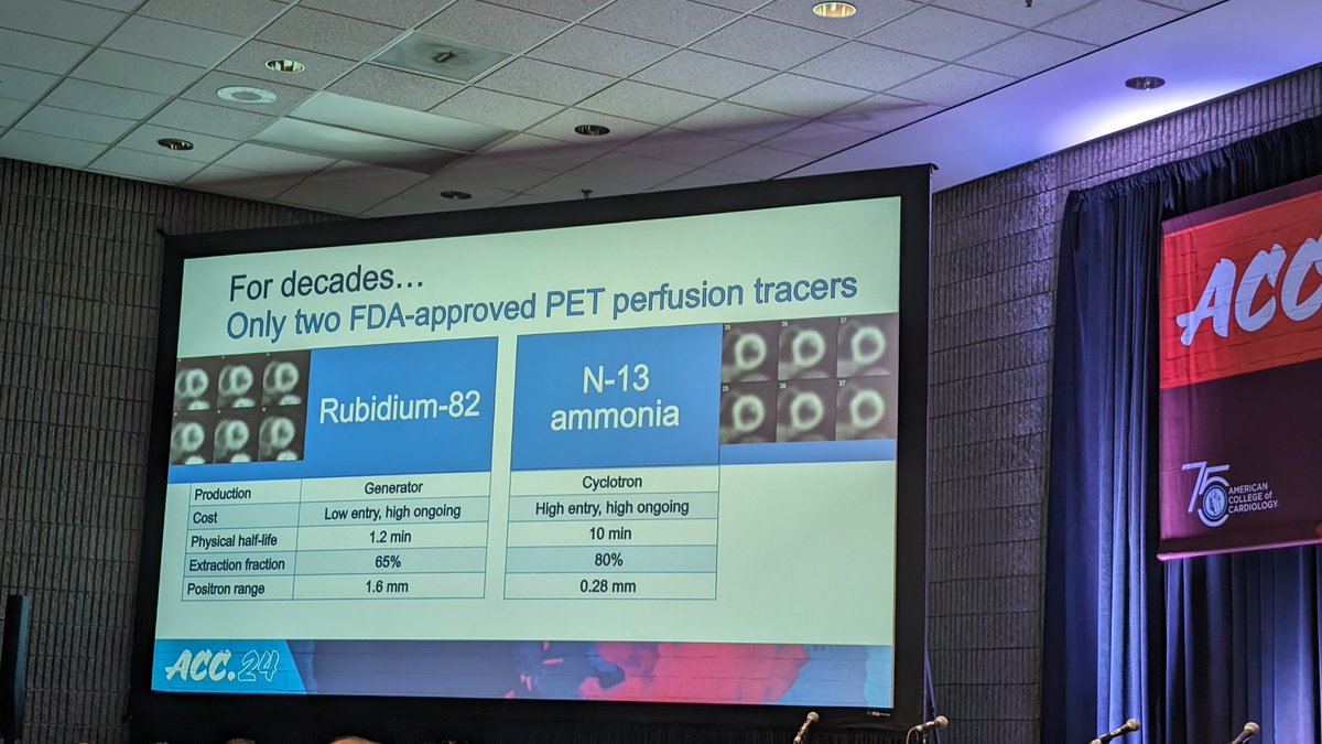 Ongoing now in room B403 is joint session with @MyASNC at #ACC24 @MyASNC with @PanithayaC discussing novel radio tracers in nuclear cardiology