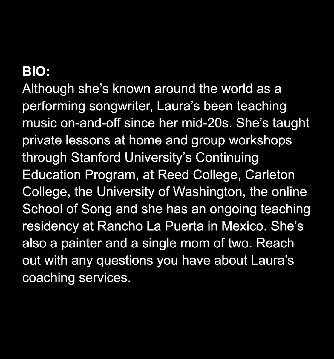 My teaching books open Friday, April 19 at 9 am PT. Open to students internationally. Excited to get to know y'all better during the month of May! Go to lauraveirs.com to find out the schedule and more details.