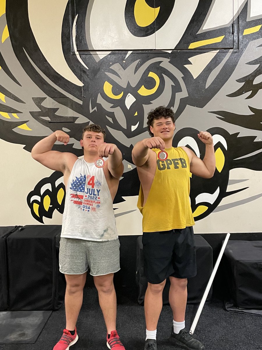 Todd Rice (@coachricegp) on Twitter photo Solomon Powerlifting results:
<a href="/MasonHoheisel60/">Mason Hoheisel</a> w/ a 495 lb squat for the gold and new school record! <a href="/hank_lilly/">Hank Lilly</a> w/ a 315 lb bench for the gold and new school record!
Owl power starting to put up some great #’s 💥 <a href="/GardenPlainAD/">Garden Plain AD</a> <a href="/GPHSOwls/">Garden Plain HS</a> Solomon Powerlifting results:
<a href="/MasonHoheisel60/">Mason Hoheisel</a> w/ a 495 lb squat for the gold and new school record! <a href="/hank_lilly/">Hank Lilly</a> w/ a 315 lb bench for the gold and new school record!
Owl power starting to put up some great #’s 💥 <a href="/GardenPlainAD/">Garden Plain AD</a> <a href="/GPHSOwls/">Garden Plain HS</a>