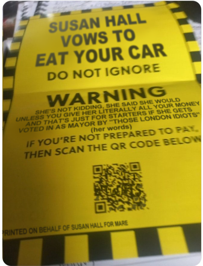 Just had to go into London and when I got back to my car this was on it. Unbelievable, you couldn't make it up.