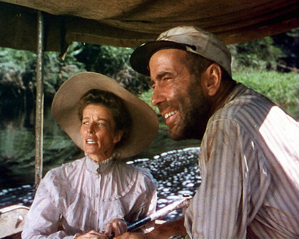 ThatBobMadison's tweet photo. Spent last night watching The African Queen, which I haven't in years. It is still wonderful; both at their best, perhaps. 007 fans: what is the James Bond connection?
#AfricanQueen #HumphreyBogart #KaterineHepburn #JohnHouston #JamesBond #Bondconnectin #classicmovie #Oscars https://t.co/FsmYldei4I
