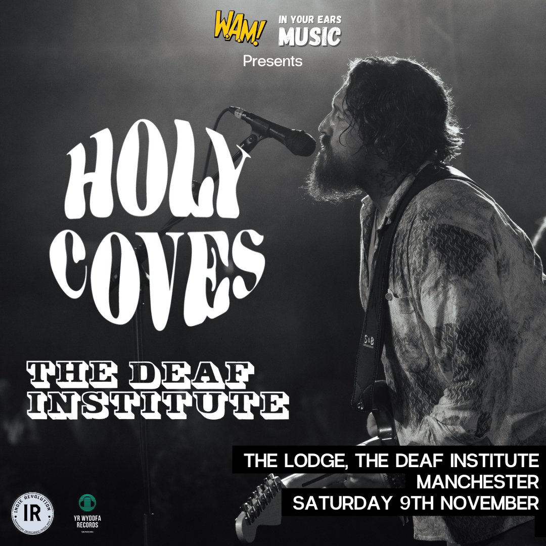 IYE Music is working alongside @wearemanchester to bring @HolyCoves to @DeafInstitute ! Saturday 9th November The Lodge, Deaf Institute | MCR Tickets On Sale Now! seetickets.com/event/we-are-m… #Wearemanchester #Wearemanchesterlive #inyourearsmusic #undertheradarmusic #Manchester