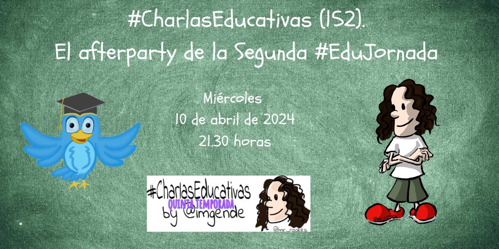 🥰 Sea en vídeo o a través del chat, os esperamos este miércoles en el directo de vuestras #CharlasEducativas con una emisión muy especial dedicada a la #EduJornada. youtube.com/live/-Mbt6SVWy… ¡Contamos contigo!