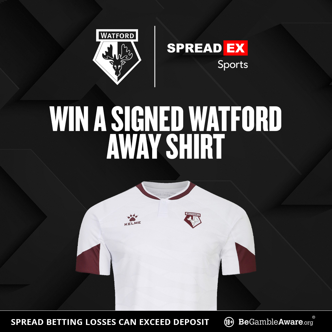 Spreadex Sports (@spreadexsport) on Twitter photo How do you fancy the chance to win a signed <a href="/WatfordFC/">Watford Football Club</a> shirt?! 👕🖋️
For the chance to win🏆
1⃣ Follow us, Repost this post + Tag a mate with the minute you think Watford will score their first goal🆚Ipswich!
2⃣ Enter your details in the entry form below⤵️ How do you fancy the chance to win a signed <a href="/WatfordFC/">Watford Football Club</a> shirt?! 👕🖋️
For the chance to win🏆
1⃣ Follow us, Repost this post + Tag a mate with the minute you think Watford will score their first goal🆚Ipswich!
2⃣ Enter your details in the entry form below⤵️