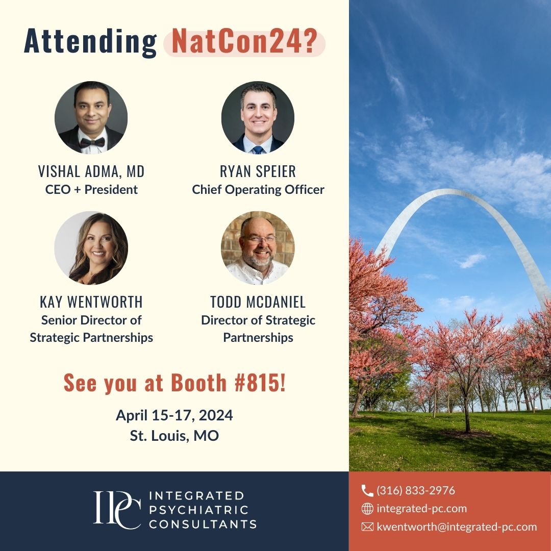 We hope to see many of you who are attending #NatCon24 in St. Louis, MO next week. The IPC team is ready to explore new partnerships for care and support organizations in accessing behavioral health providers and services. #longtermpartner #partnershipsforcare #natcon