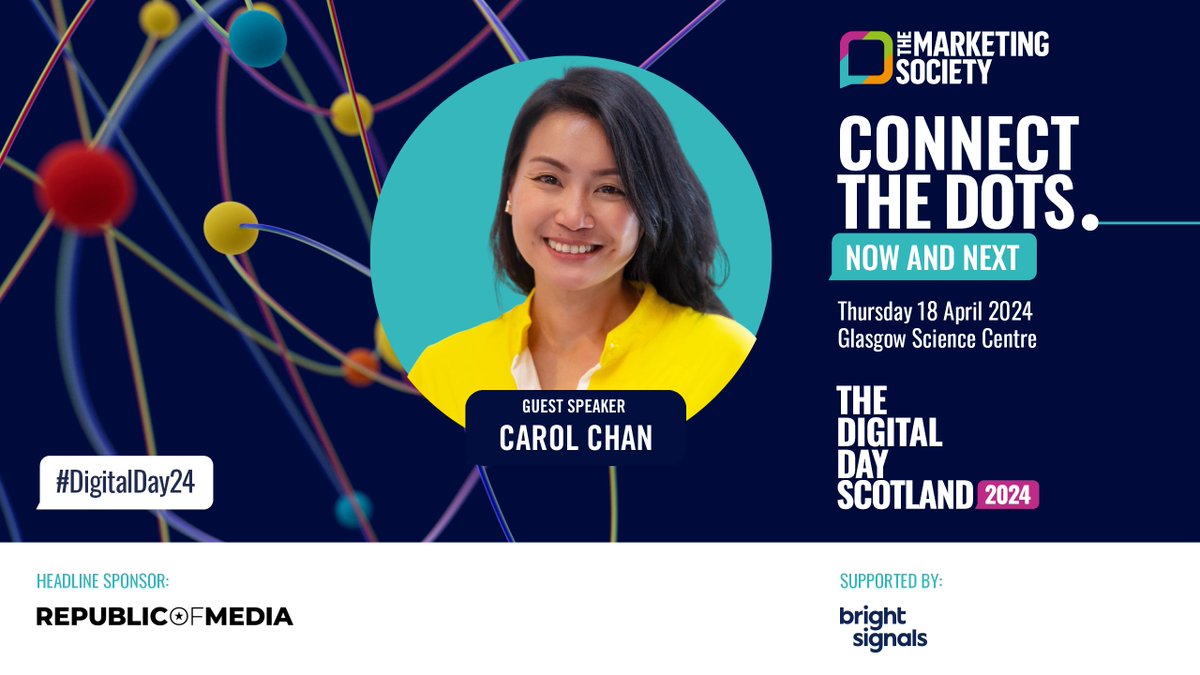 👋Digital Day: Meet the speakers Carol Chan is Founder of award-winning agency @Comms8, which is known for bridging global brands with Asian and Chinese audiences. 💬 Read our interview with Carol: marketingsociety.com/interviews/spe… Secure your Digital Day ticket: marketingsociety.com/event/digital-…