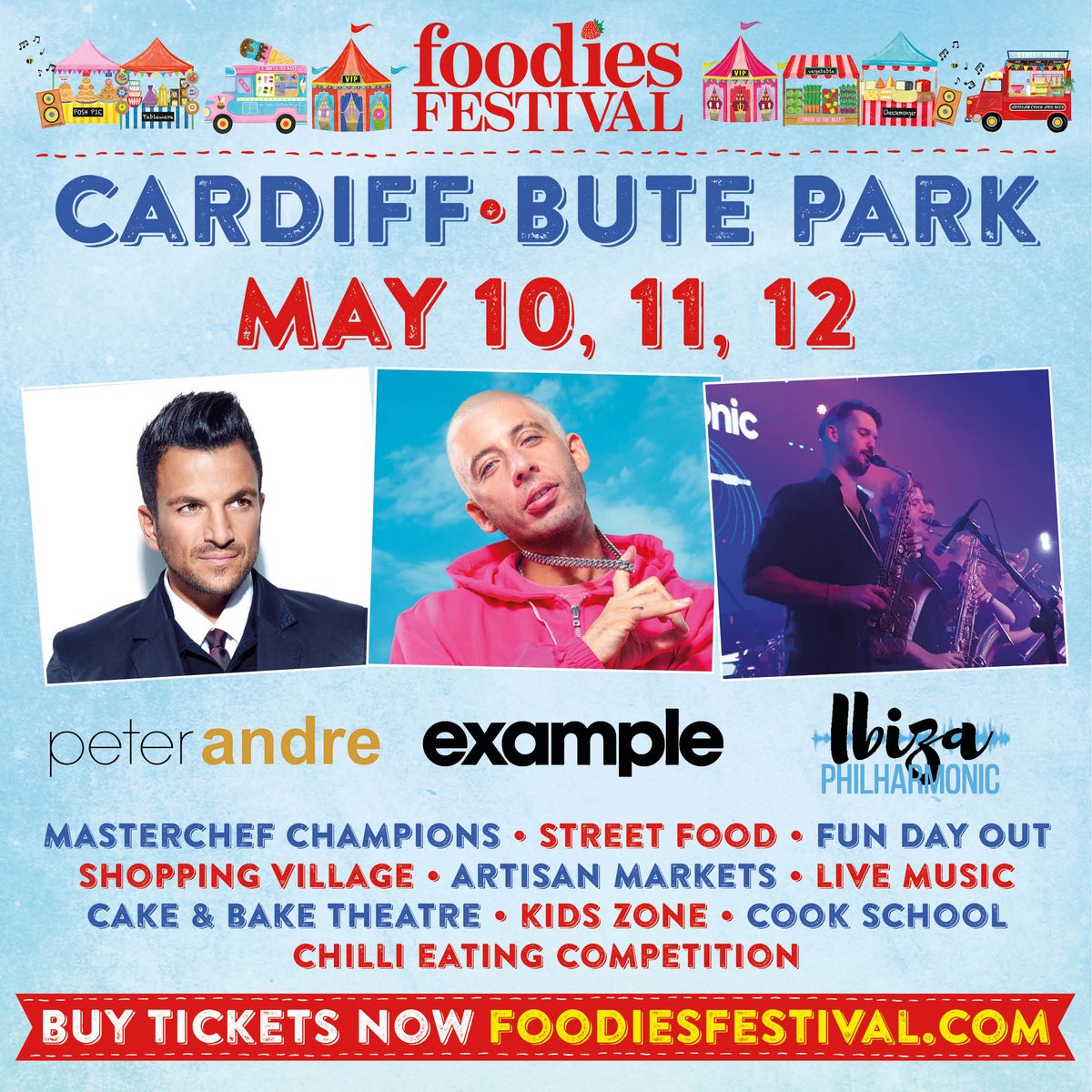 🎉@foodiesfestival is BACK 🎉 Known as Gastro-Glastonbury, this three day event returns to @buteparkcardiff in May with brand new features and a star-studded line-up of celebrity chefs and music stars. 🎟️ Find out more and book here forcardiff.com/events/foodies…