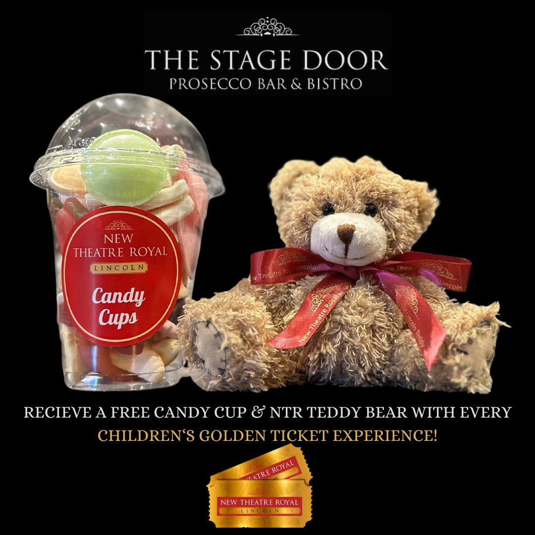Did you know, our Golden Ticket Experience is available for children too! Treat your little ones to their own VIP experience: food, drinks, ice cream and NTR Teddy! Call 01522 519999 or visit our website for more information. #WeSupportNTR #TheStageDoor #NTRGoldenTicket