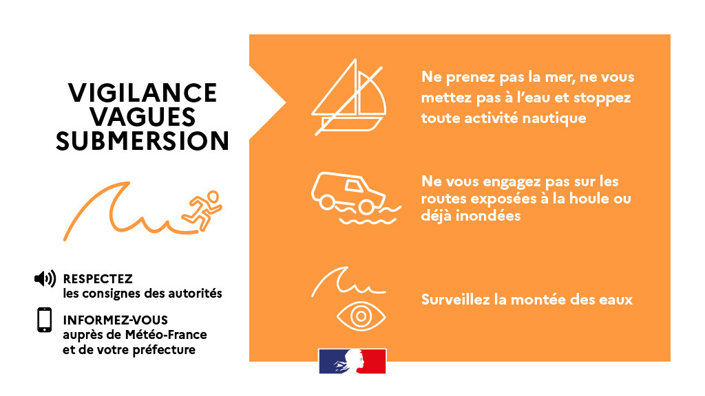 🟠 Les #côtesdarmor sont en vigilance orange pour #vagues, submersion, entre 6h et 9h, ce mardi 9 avril.

➡️ Ne pas prendre la mer
➡️ S’éloigner des côtes et des estuaires

⚠ Le #vent sera fort jusqu'en milieu d'après-midi demain.

🚗 Adaptez votre conduite aux conditions