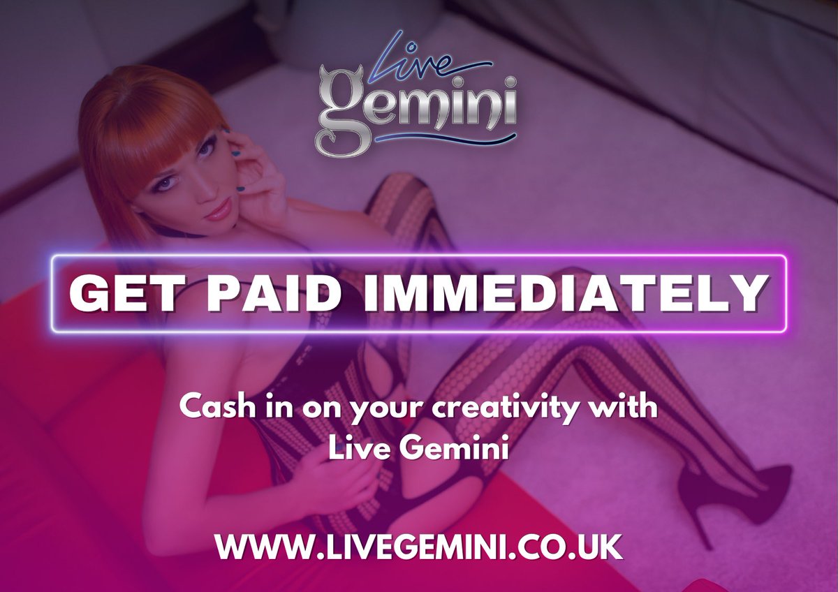 Instant gratification meets content creation! 💰🎥 Get ready to cash in on your creativity with Live Gemini. Sign up & Get notified about updates and be the first to get early access. livegemini.co.uk #LiveGemini #ContentCreators #GetPaidNow