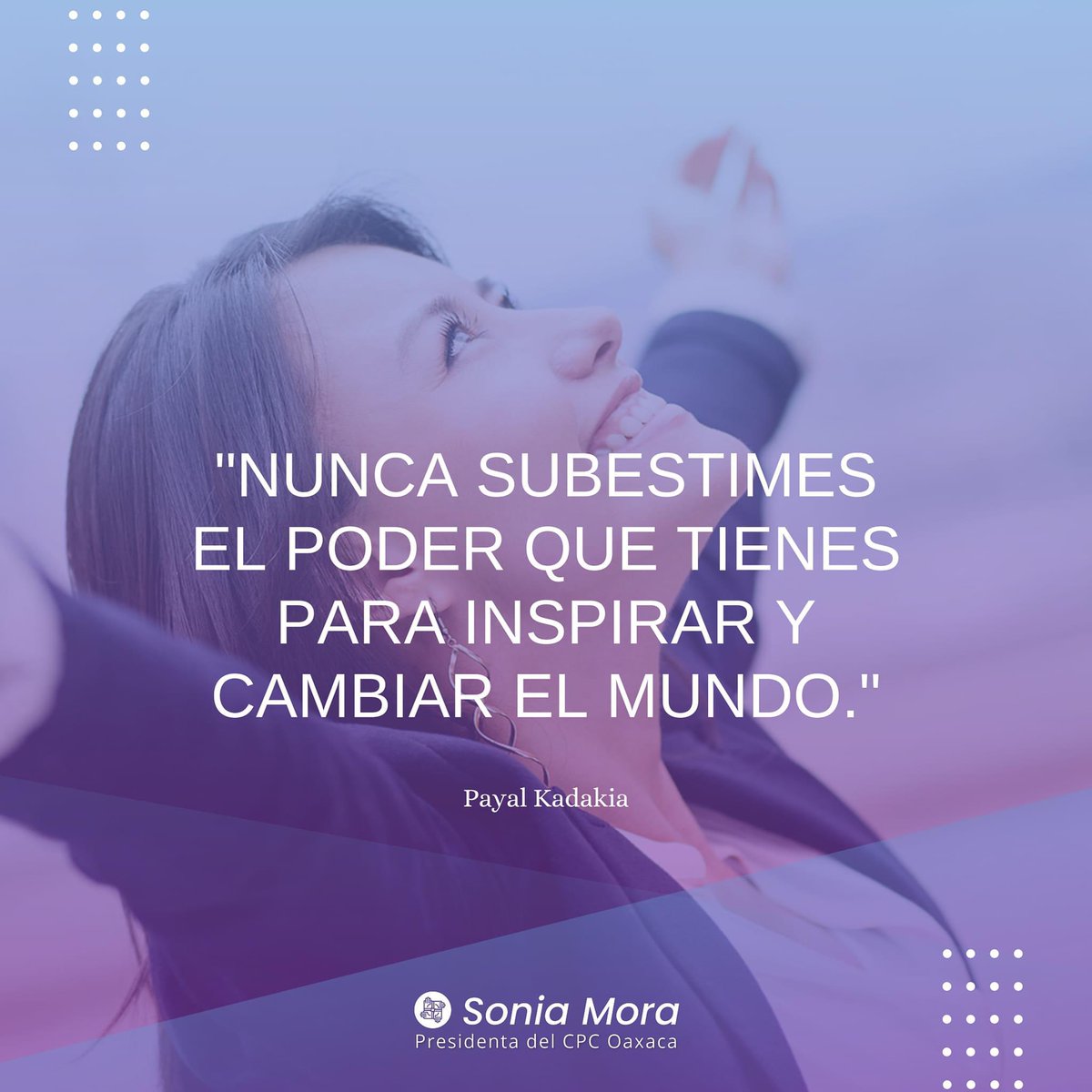 ☀️Feliz inicio de semana!✨️

"Nunca subestimes el poder que tienes para inspirar y cambiar el mundo" 

𝐏𝐚𝐲𝐚𝐥 𝐊𝐚𝐝𝐚𝐤𝐢𝐚

#FraseDeLaSemana #Lunes #inspiración #Valores #CombateALaCorrupción