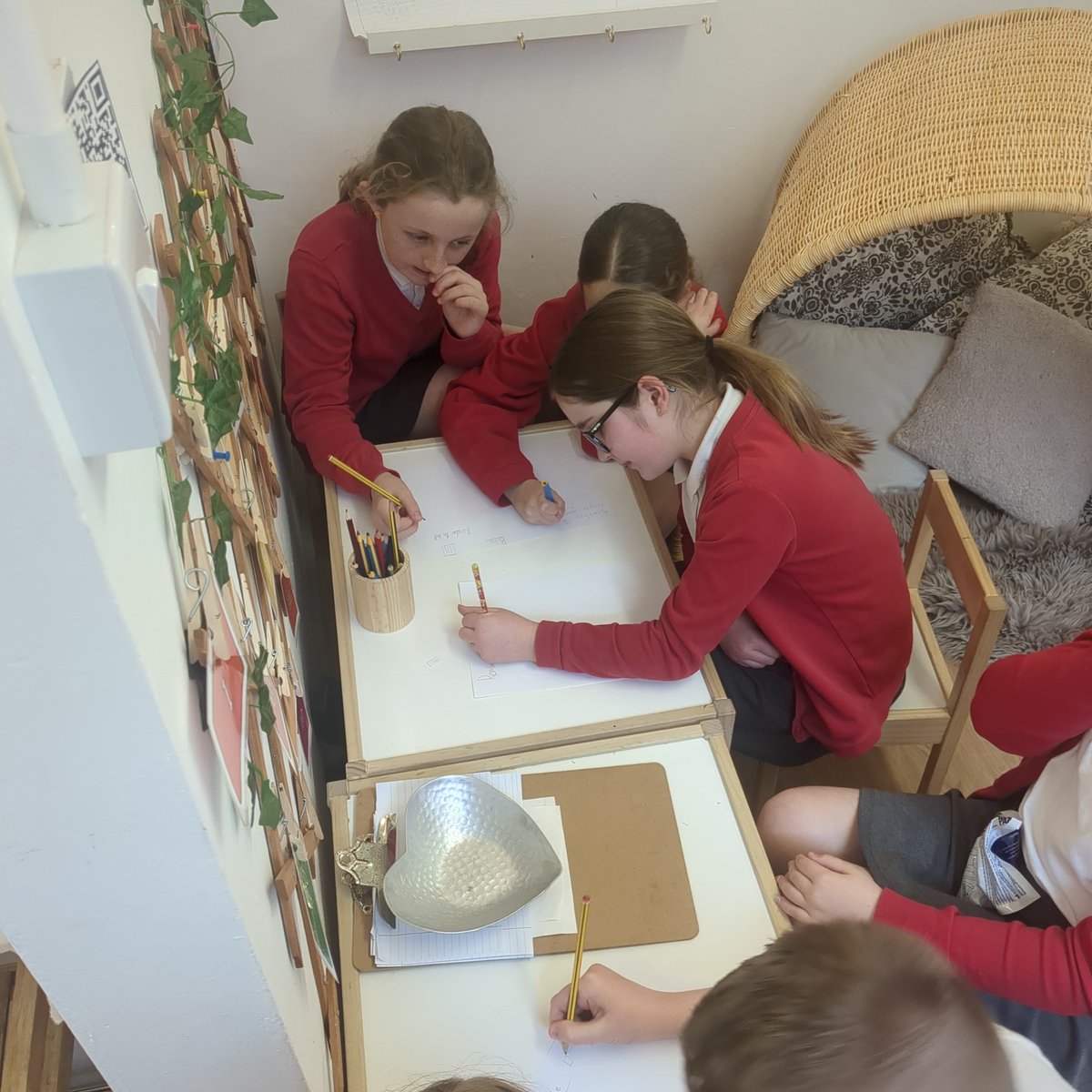 Our FESC Senedd group working hard this afternoon, making posters to promote and inform about our new recycling scheme @torfaencouncil #EcoFriendly #Sustainability