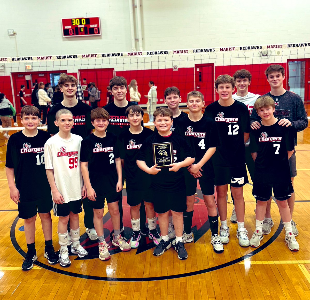 RedHawkVB's tweet image. A thrilling 7️⃣th Grade Championship match goes to St. Catherine ⚡️⚡️7th Grade MVP ➡️ Jack Cunnea 💪 S/O Runner Up St. Barnabas on a great tourney 👏👏 #FutureProgram 🏆