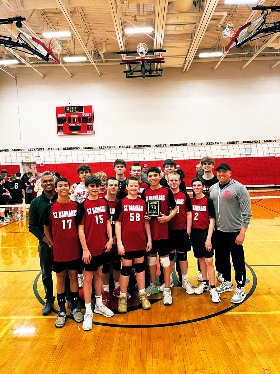 RedHawkVB's tweet image. A thrilling 7️⃣th Grade Championship match goes to St. Catherine ⚡️⚡️7th Grade MVP ➡️ Jack Cunnea 💪 S/O Runner Up St. Barnabas on a great tourney 👏👏 #FutureProgram 🏆
