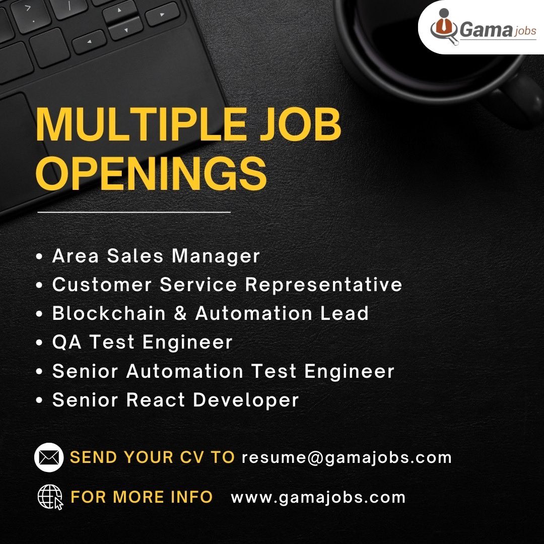 Your Gateway to Opportunity: Explore Job Openings with GamaJobs!

Ready to unlock your next career move? Look no further than gamajobs.com! We're thrilled to present a range of exciting job openings.

#gamajobs #linkedin #salesmanager #uijobs #uxjobs #uiux #marketing
