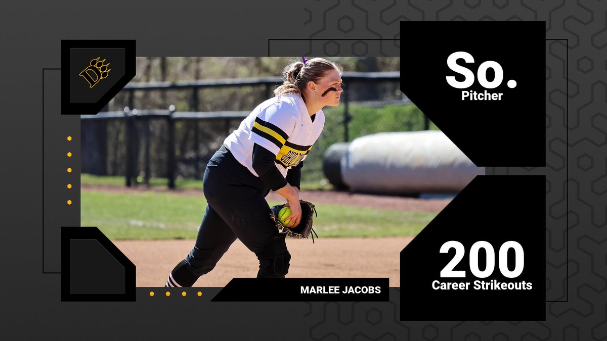 ICYMI I Congratulations to sophomore pitcher, Marlee Jacobs, on surpassing 200 career strikeouts in @ODU_Softball's doubleheader at Findlay yesterday! #ClawsOut