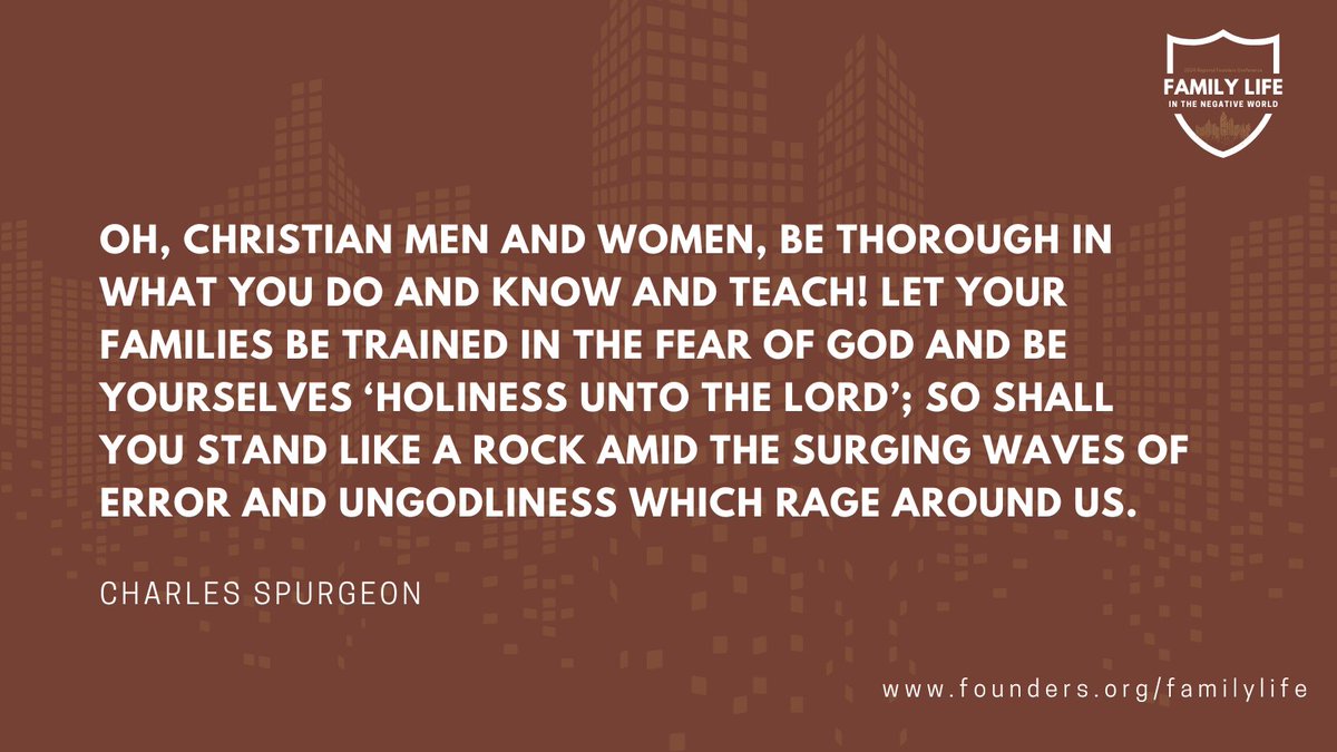Join us for our 'Family Life in the Negative World' regional conference, July 26-27, 2024 in Cape Coral, FL with Dr. @tomascol, Dr. @JoelBeeke and Pastor Graham Gunden. Register today at founders.org/familylife. #theology #reformed #reformedtheology #foundersministries…