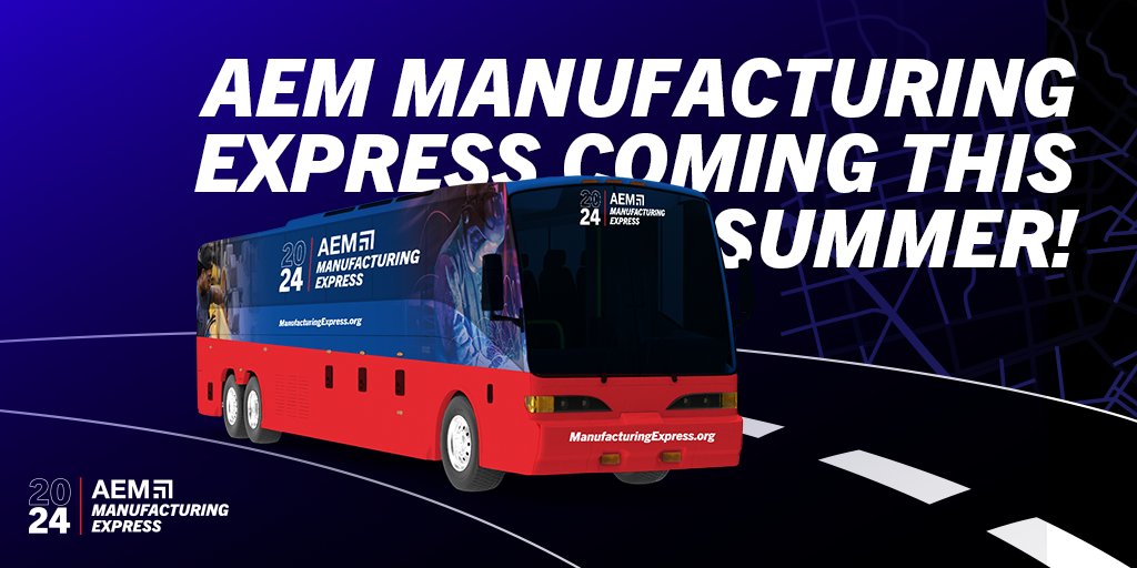 Equipment manufacturing represents 2.3 million jobs in the United States. We’re launching our most important advocacy initiative to date with the Manufacturing Express to advocate on behalf of our industry. We’ll see you on the road! newsroom.aem.org/aem-manufactur…