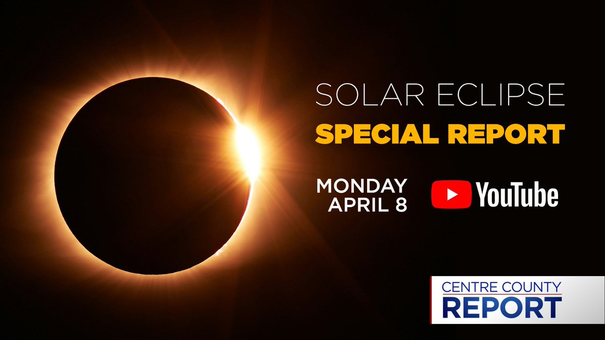 Centre County Report (@centrecountyrep) on Twitter photo Our <a href="/CentreCountyRep/">Centre County Report</a> news team has arrived in Erie for today’s eclipse coverage! Join us live at 3:00pm on our Bellisario Student Media YouTube channel for our special report.
#Eclipse2024 Our <a href="/CentreCountyRep/">Centre County Report</a> news team has arrived in Erie for today’s eclipse coverage! Join us live at 3:00pm on our Bellisario Student Media YouTube channel for our special report.
#Eclipse2024
