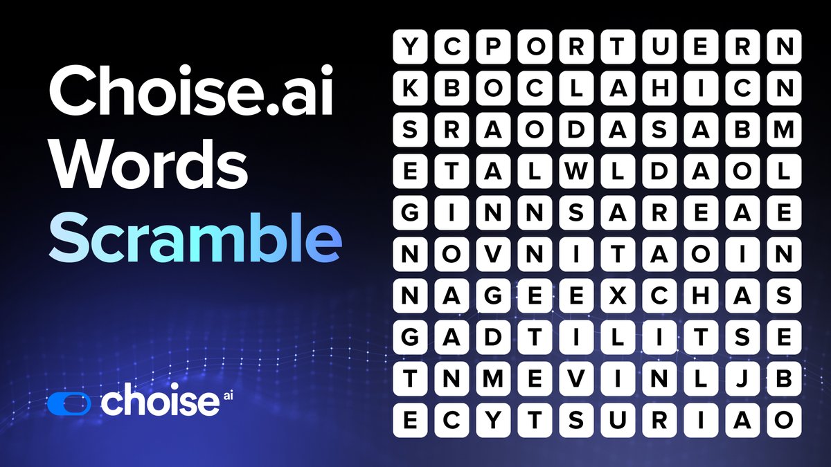 Meet #ChoiScramble Challenge! 📅 Contest Timeframe: April 8, 16:00 UTC - April 9, 10:00 UTC 💰 Prizes: The first 3 to unscramble all 10 words correctly will each win $20 in CHO (SOL) 🎯 How to Enter: -Make sure you're following us -Decode the words in the scrambled picture…