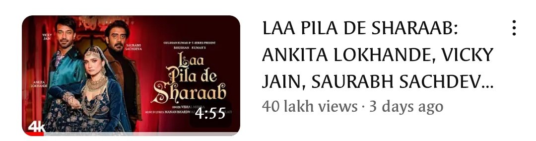 4million completed ❤

 #laapiladesharaab

#AnkitaLokhande #tseries #vishalmishra #saurabhsachdeva #vickyjain