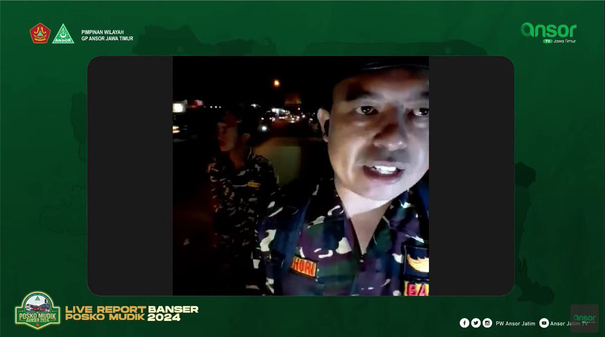 Alhamdulillahirabbil'aalamiin, malam ini Live Report dari seluruh Posko Mudik Banser 2024, terimakasih atas partisipasinya Sahabat semua🙏 #PoskoMudikBanser2024 #PoskoMudikBanserJatim